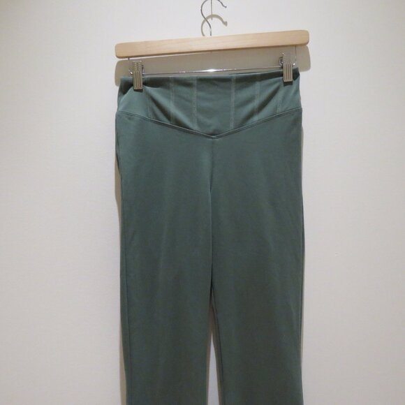 VICTORIA'S SECRET PINK Ultimate Flare Leggings Fresh Forest Green Y2K Lounge - Picture 4 of 14